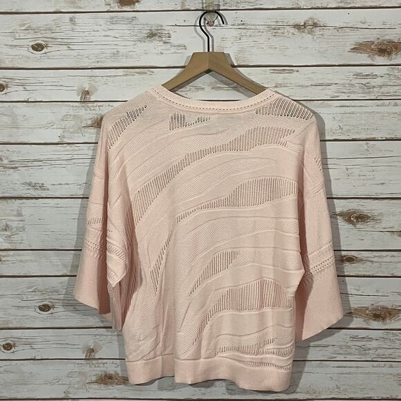 CAbi 5631 Shy Pullover Knit Sweater Top - Blush - Medium - Picture 3 of 10